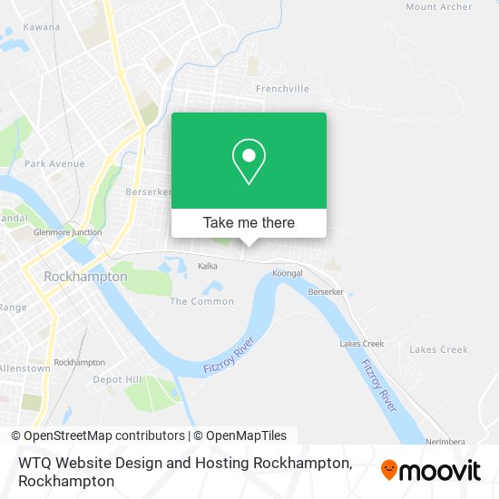 WTQ Website Design and Hosting Rockhampton map