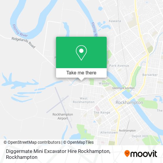 Diggermate Mini Excavator Hire Rockhampton map