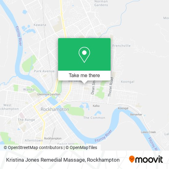 Kristina Jones Remedial Massage map