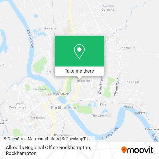 Allroads Regional Office Rockhampton map