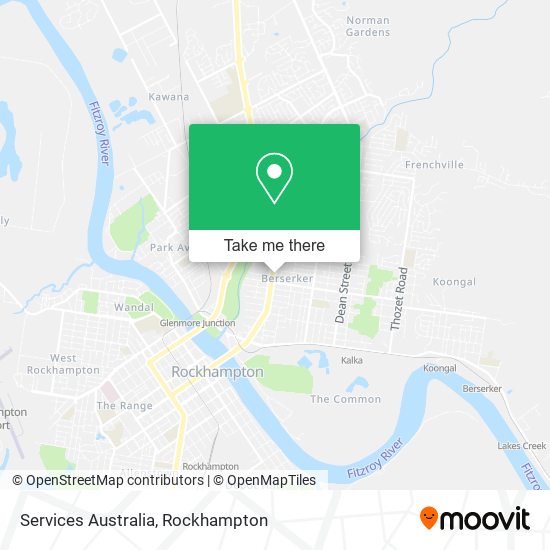 Services Australia map