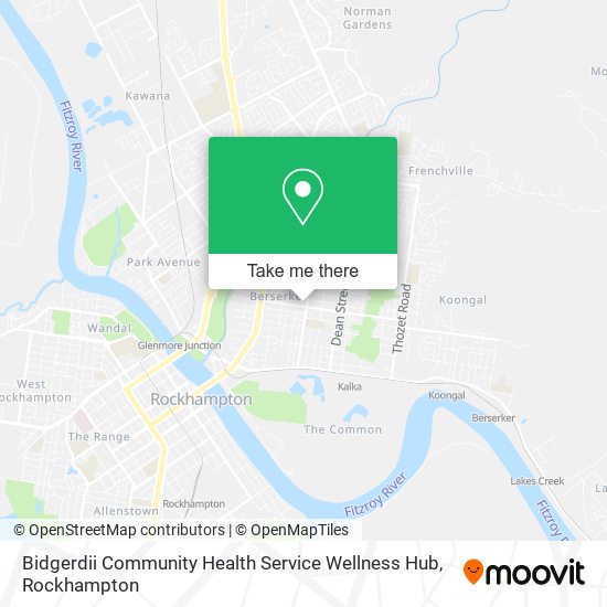 Bidgerdii Community Health Service Wellness Hub map