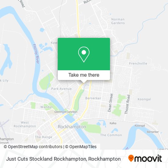 Just Cuts Stockland Rockhampton map