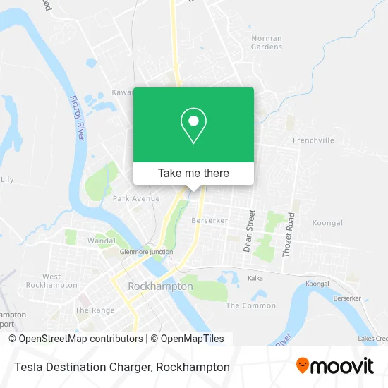 Mapa Tesla Destination Charger