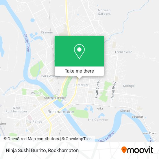 Ninja Sushi Burrito map