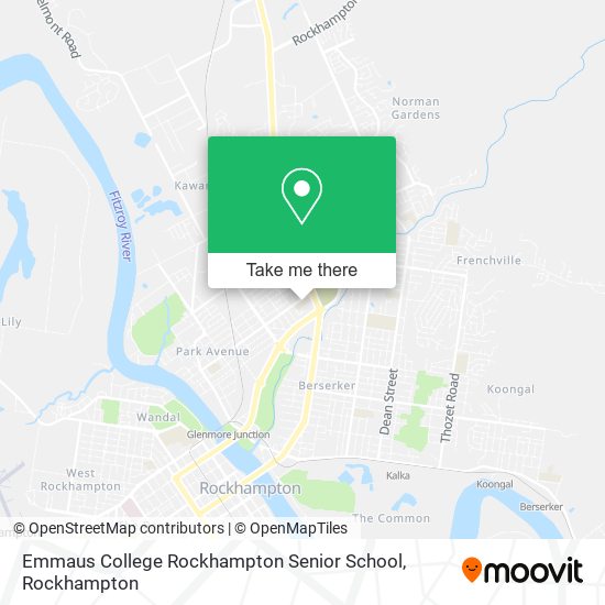 Mapa Emmaus College Rockhampton Senior School