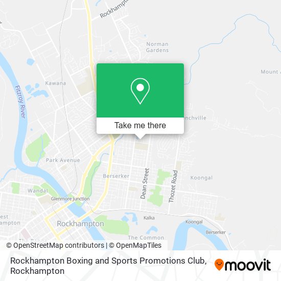 Mapa Rockhampton Boxing and Sports Promotions Club