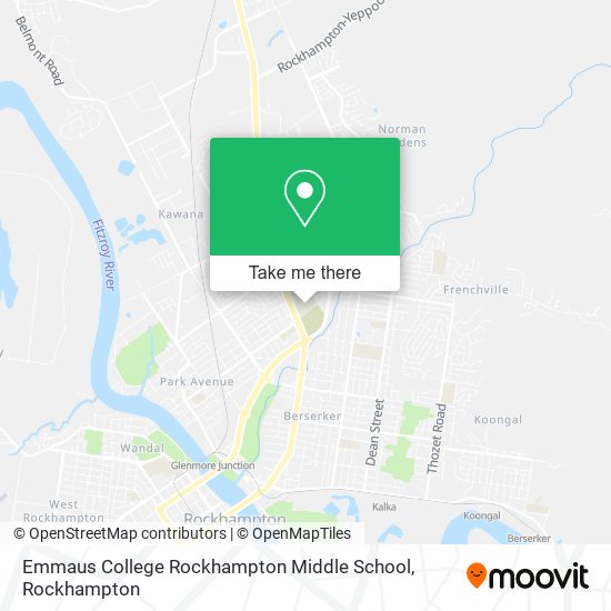 Mapa Emmaus College Rockhampton Middle School