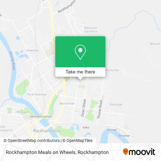 Mapa Rockhampton Meals on Wheels