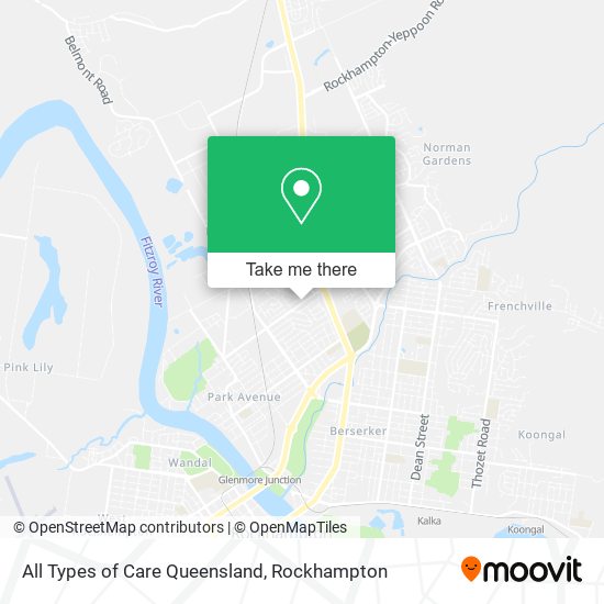All Types of Care Queensland map