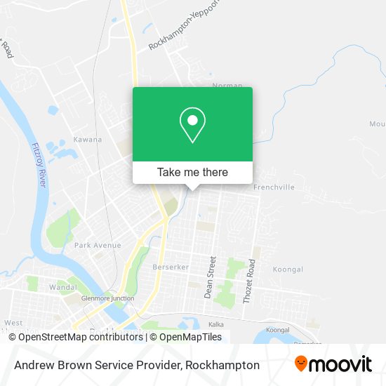 Andrew Brown Service Provider map