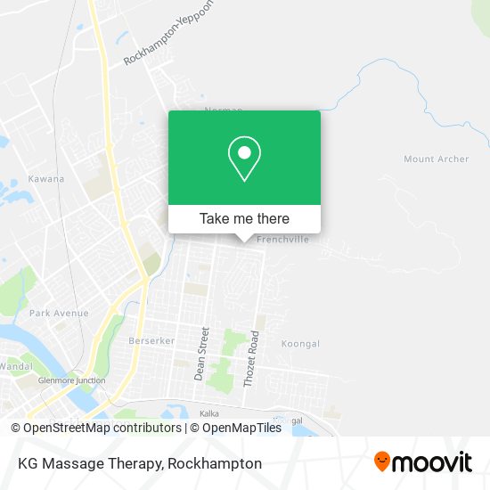 KG Massage Therapy map