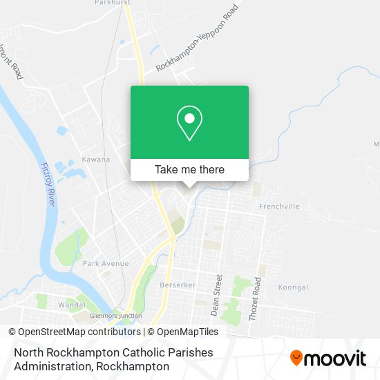 North Rockhampton Catholic Parishes Administration map