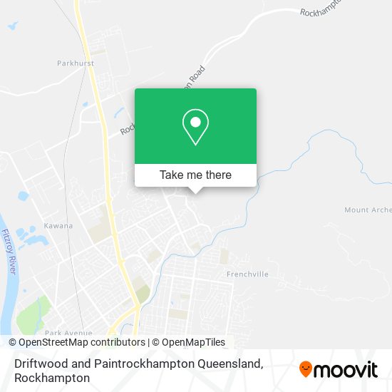 Driftwood and Paintrockhampton Queensland map