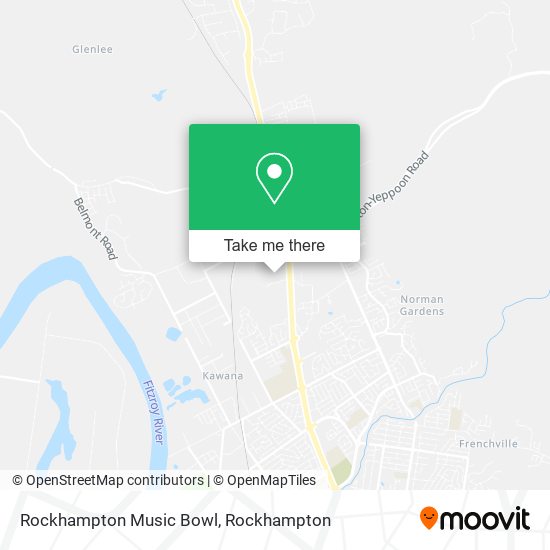 Mapa Rockhampton Music Bowl