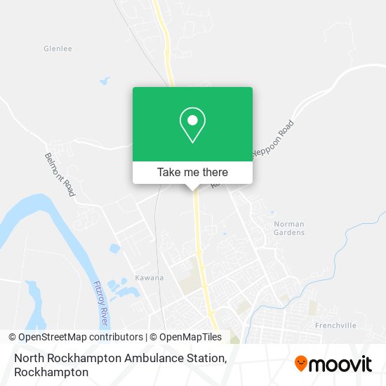 Mapa North Rockhampton Ambulance Station