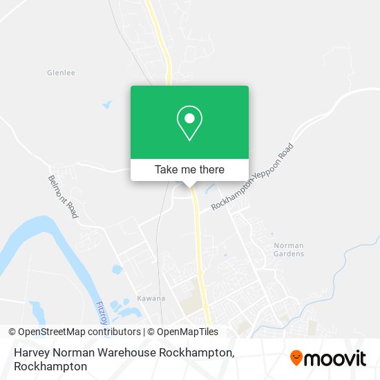 Harvey Norman Warehouse Rockhampton map