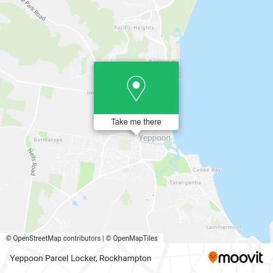 Mapa Yeppoon Parcel Locker