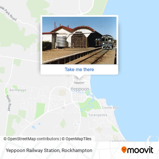 Mapa Yeppoon Railway Station