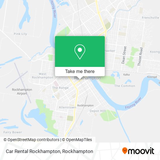 Car Rental Rockhampton map