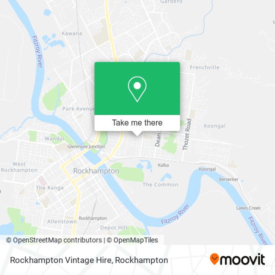 Rockhampton Vintage Hire map
