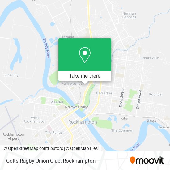 Colts Rugby Union Club map