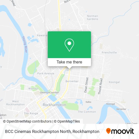 BCC Cinemas Rockhampton North map