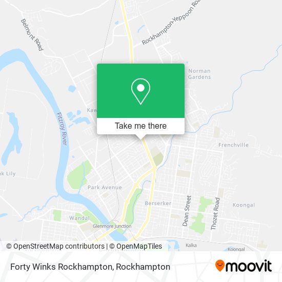 Forty Winks Rockhampton map
