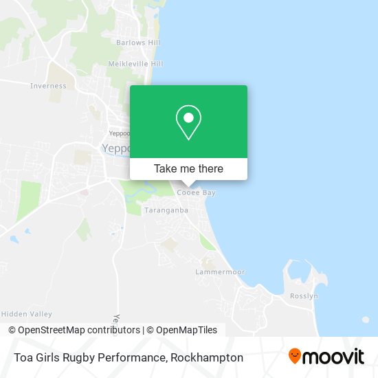 Toa Girls Rugby Performance map
