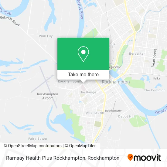 Mapa Ramsay Health Plus Rockhampton