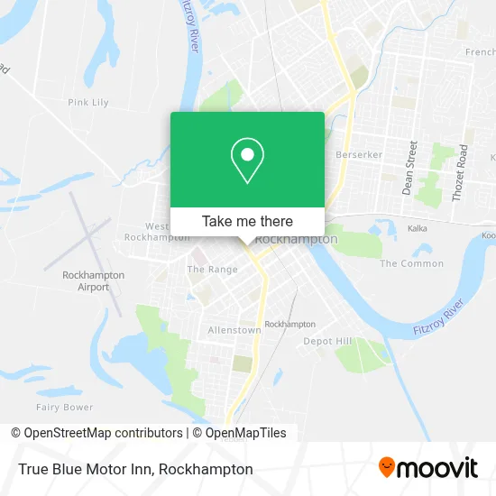 Mapa True Blue Motor Inn