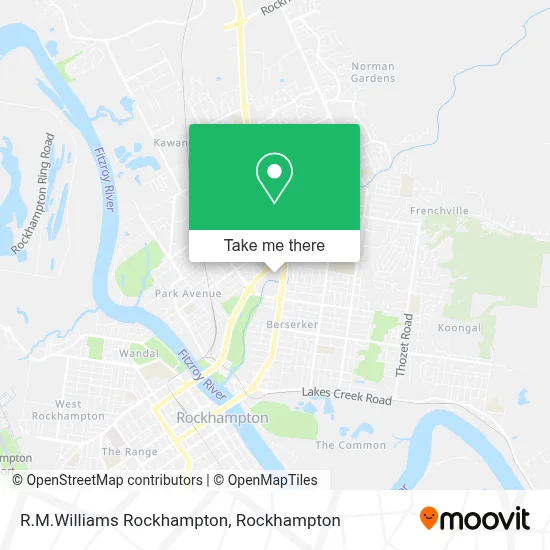 Mapa R.M.Williams Rockhampton