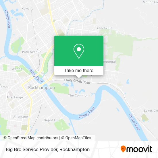 Mapa Big Bro Service Provider