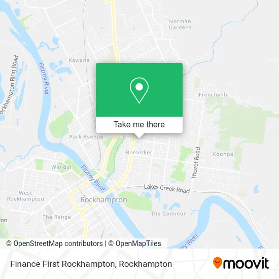 Mapa Finance First Rockhampton