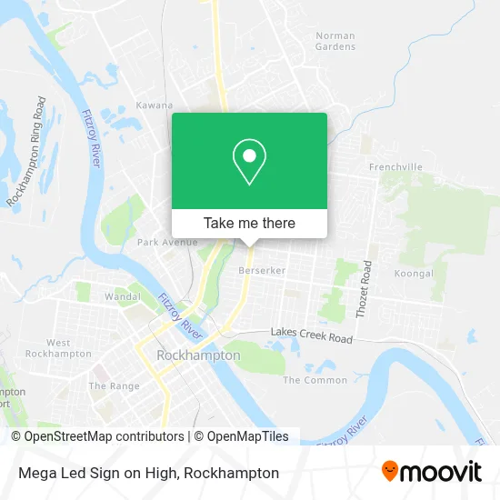 Mapa Mega Led Sign on High