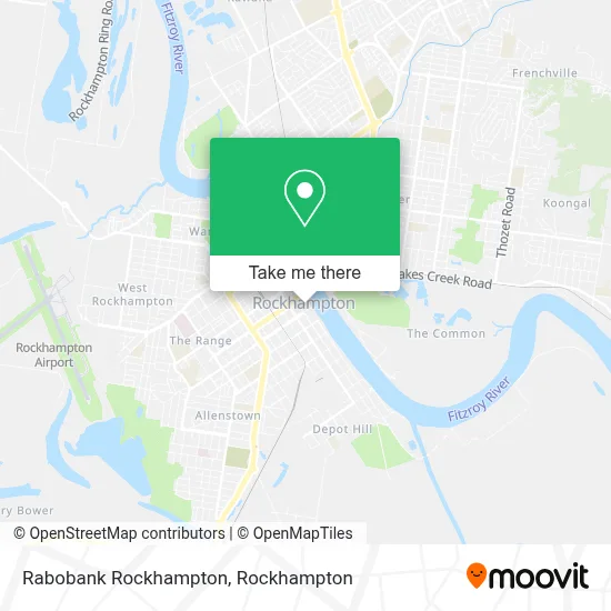 Mapa Rabobank Rockhampton