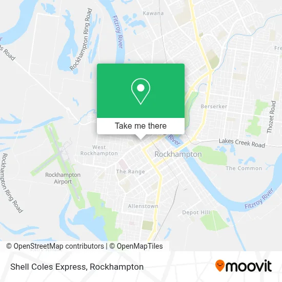 Mapa Shell Coles Express
