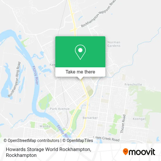 Mapa Howards Storage World Rockhampton