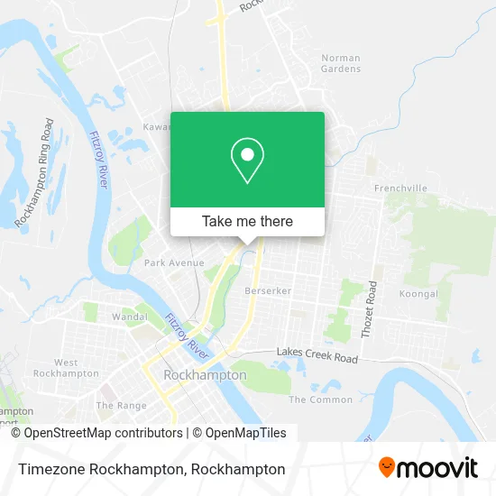 Mapa Timezone Rockhampton