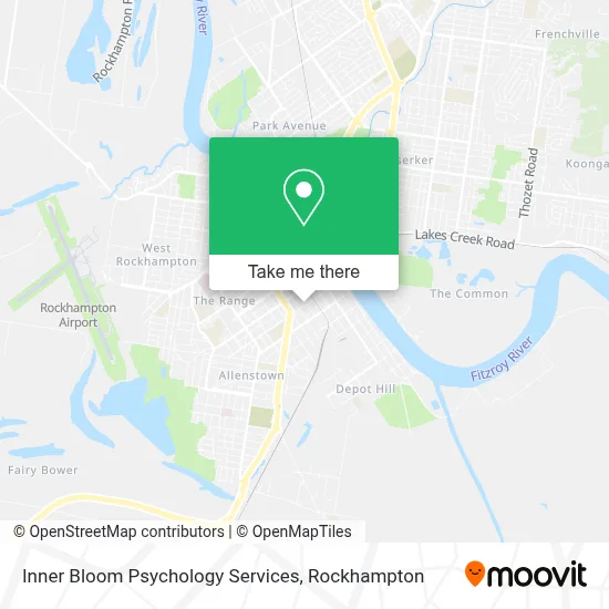 Mapa Inner Bloom Psychology Services