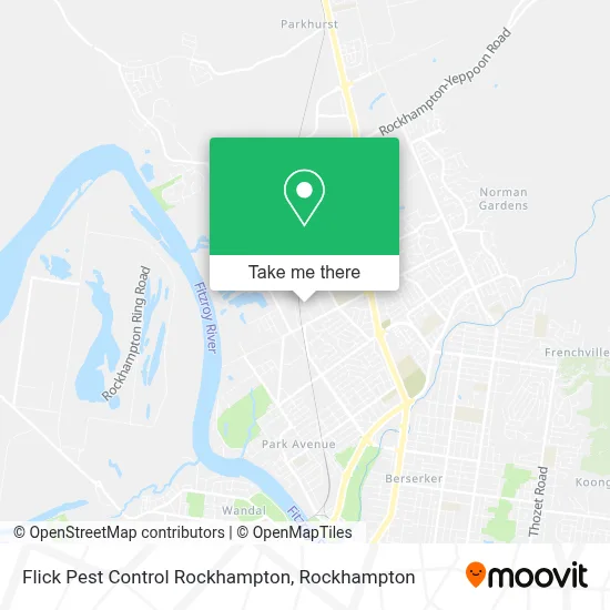 Mapa Flick Pest Control Rockhampton
