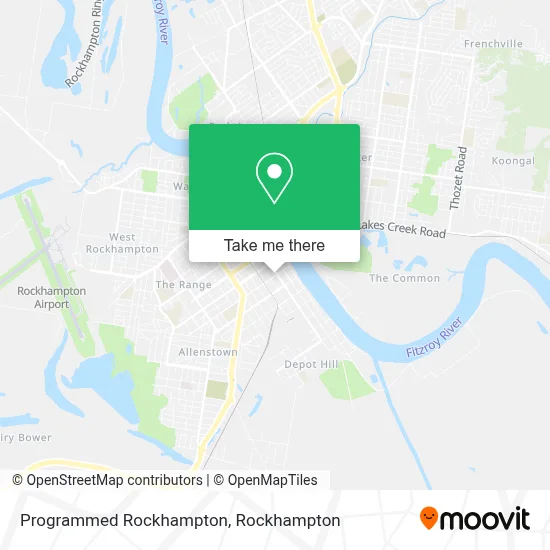 Mapa Programmed Rockhampton