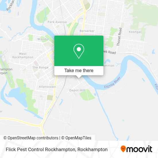 Mapa Flick Pest Control Rockhampton