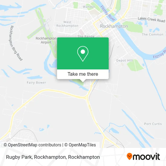 Mapa Rugby Park, Rockhampton