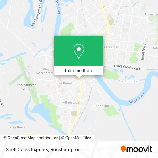 Mapa Shell Coles Express