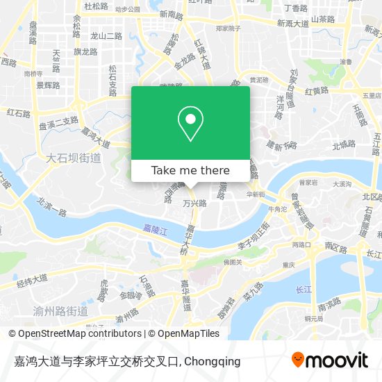 嘉鸿大道与李家坪立交桥交叉口 map