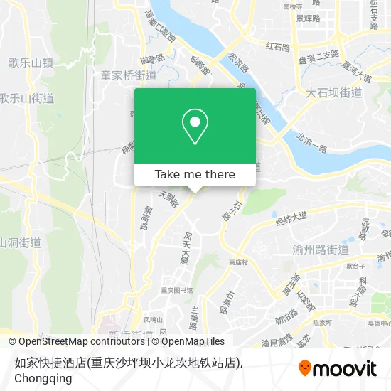如家快捷酒店(重庆沙坪坝小龙坎地铁站店) map