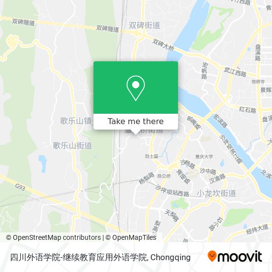 四川外语学院-继续教育应用外语学院 map
