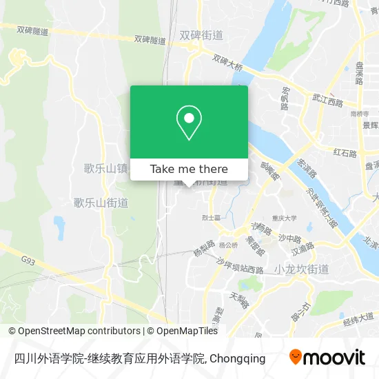 四川外语学院-继续教育应用外语学院 map