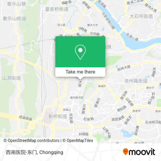 西南医院-东门 map